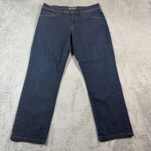 Travis Mathew Jeans Mens 32 Blue Dark Wash Straight Leg Stretch Denim Casual